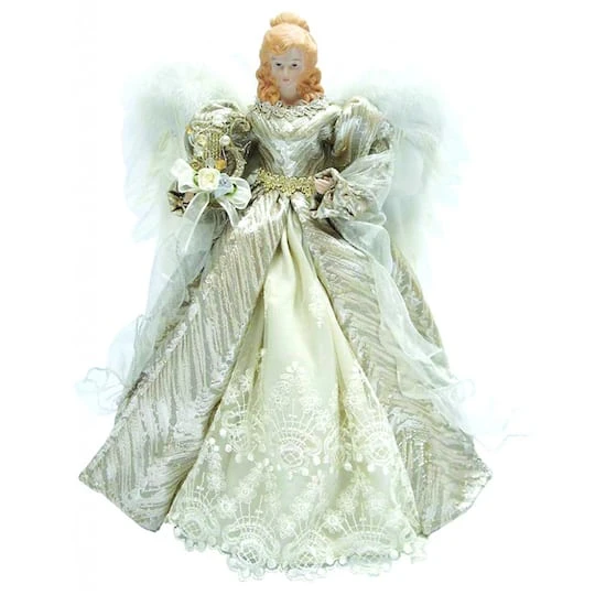 Santa's Workshop 16" Silver Elegance Angel Tree Topper 4 Santa's Workshop 16" Silver Elegance Angel Tree Topper - Image 2