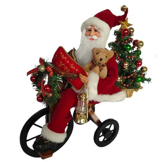 Santa's Workshop 19" Cycling Santa 4 Santa's Workshop 19" Cycling Santa - Image 2
