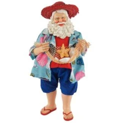 Santa's Workshop 10" Beach Party Santa Figurine 5 Santa's Workshop 10" Beach Party Santa Figurine -Northlight Shop D362392S 1 1
