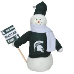Santa's Workshop 12'' Michigan State Snowman Fan Figurine 5 Santa's Workshop 12'' Michigan State Snowman Fan Figurine -Northlight Shop D362414S 1 1