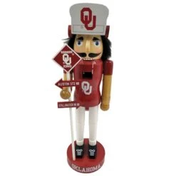 Santa's Workshop 12" University Of Oklahoma Rivalry Nutcracker