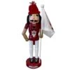 12'' Indiana Hoosiers Mascot With Flag Nutcracker -Northlight Shop D362508S 1