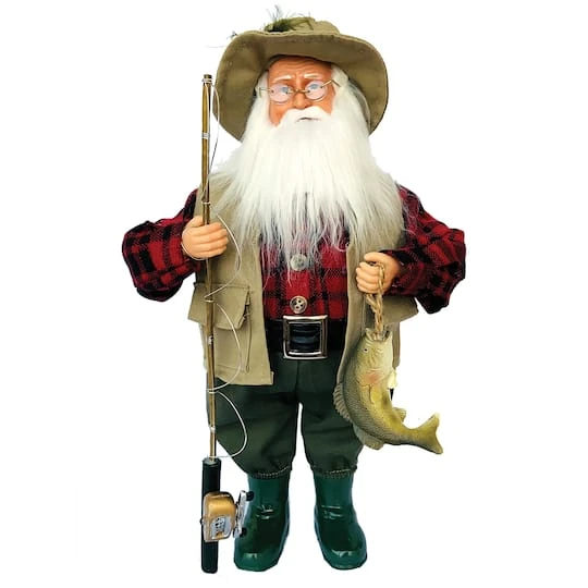 Santa's Workshop 15" Bass Fishing Claus 3 Santa's Workshop 15" Bass Fishing Claus