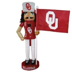 Santa's Workshop 12" Oklahoma Mascot & Flag Nutcracker