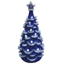 Santa's Workshop 14" NCAA College Team Ceramic LED Christmas Tree Duke University -Northlight Shop D362544S 1 1