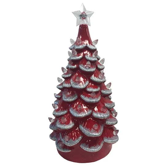 Santa's Workshop 14" NCAA College Team Ceramic LED Christmas Tree Ohio State University 5 Santa's Workshop 14" NCAA College Team Ceramic LED Christmas Tree Ohio State University - Image 3