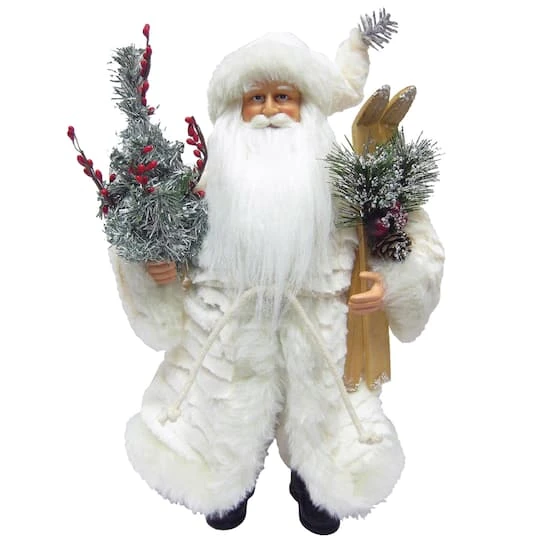 Santa's Workshop 15" White Winter Coat Claus 3 Santa's Workshop 15" White Winter Coat Claus