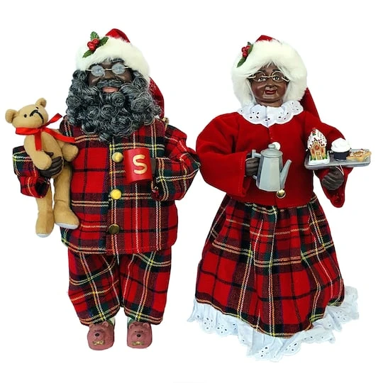 Santa's Workshop 15" Mr. & Mrs. Claus In Pajamas Figure Set 4 Santa's Workshop 15" Mr. & Mrs. Claus In Pajamas Figure Set - Image 2