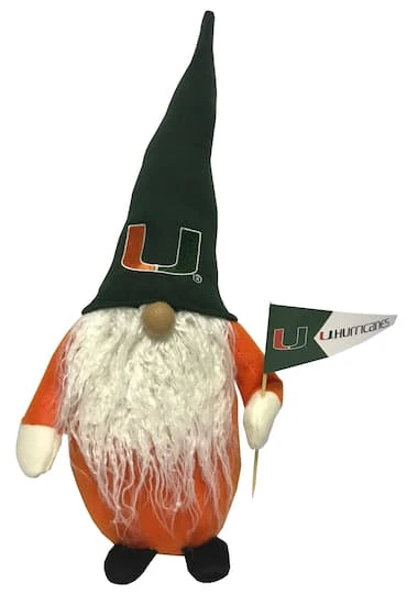 Santa's Workshop 12" College Football Gnome Miami Hurricanes 5 Santa's Workshop 12" College Football Gnome Miami Hurricanes - Image 3