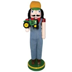 Santa's Workshop 14" Farmer With Tractor Nutcracker