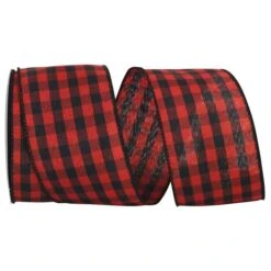 Reliant 2.5" X 10yd. Hilltop Cabin Buffalo Check Wired Ribbon