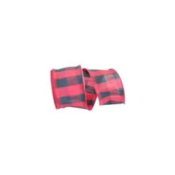Reliant 2.5" X 20yd. Dupioni Buffalo Plaid Wired Ribbon