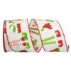 JAM Paper 2.5" X 10yd. Wired Elf Legs & Hats Ribbon -Northlight Shop D377004S 1