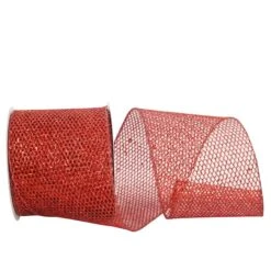 JAM Paper 4" X 10yd. Grand Net Glitter Wired Mesh Ribbon