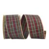 JAM Paper 2.5" X 20yd. Wired McSweeny Plaid Ribbon