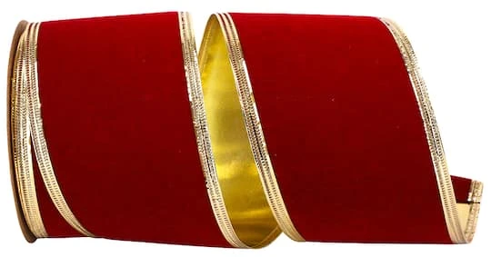 The Ribbon Roll 2.5" X 10yd. Velvet Wired Ribbon 3 The Ribbon Roll 2.5" X 10yd. Velvet Wired Ribbon