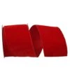 JAM Paper 4" X 10yd. Regal Red Wired Plush Velvet Ribbon 2 JAM Paper 4" X 10yd. Regal Red Wired Plush Velvet Ribbon -Northlight Shop D378243S 1