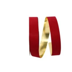 The Ribbon Roll 1.5" Glitter Veltex Gold-Backed Ribbon Medium Red 7 The Ribbon Roll 1.5" Glitter Veltex Gold-Backed Ribbon Medium Red -Northlight Shop D378342S 1 1