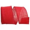 JAM Paper 2.5" X 10yd. Red Jute Wired Edge Burlap Ribbon -Northlight Shop D378582S 1