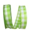 JAM Paper 1.5" X 50yd. Wired Celine Plaid Ribbon Lime 2 JAM Paper 1.5" X 50yd. Wired Celine Plaid Ribbon Lime -Northlight Shop D378763S 1