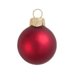 Whitehurst 2ct. 6" Matte Glass Ball Christmas Ornament Red Matte