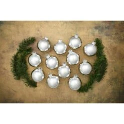 Whitehurst 12ct. 2.75" Shiny Glass Ball Ornaments Silver Shiny 9 Whitehurst 12ct. 2.75" Shiny Glass Ball Ornaments Silver Shiny -Northlight Shop D384976S 13