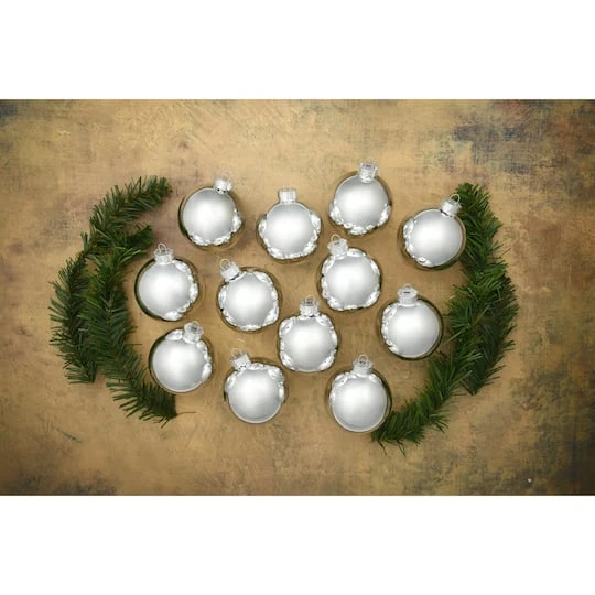 Whitehurst 12ct. 2.75" Shiny Glass Ball Ornaments Silver Shiny 6 Whitehurst 12ct. 2.75" Shiny Glass Ball Ornaments Silver Shiny - Image 4