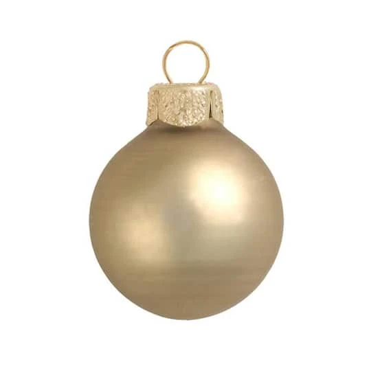 Whitehurst 28ct. 2" Matte Glass Ball Ornaments Gold 4 Whitehurst 28ct. 2" Matte Glass Ball Ornaments Gold - Image 2
