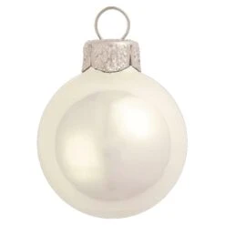Whitehurst 6ct. 4" Pearl Glass Ball Ornaments White Polar Pearl
