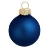 Whitehurst 6ct. 4" Matte Glass Ball Ornaments Midnight Blue Matte 2 Whitehurst 6ct. 4" Matte Glass Ball Ornaments Midnight Blue Matte -Northlight Shop D385009S 1