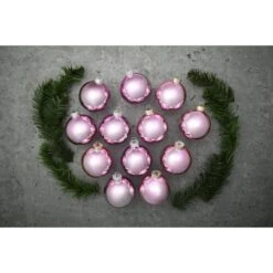Whitehurst 12ct. 2.75" Shiny Glass Ball Ornaments Baby Pink Shiny 9 Whitehurst 12ct. 2.75" Shiny Glass Ball Ornaments Baby Pink Shiny -Northlight Shop D385024S 13