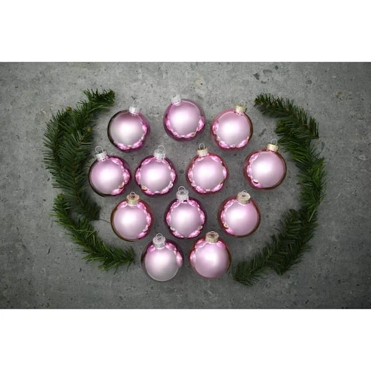 Whitehurst 12ct. 2.75" Shiny Glass Ball Ornaments Baby Pink Shiny 6 Whitehurst 12ct. 2.75" Shiny Glass Ball Ornaments Baby Pink Shiny - Image 4