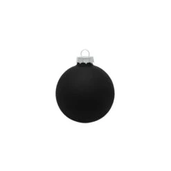 Whitehurst 12ct. 2.75" Matte Glass Ball Ornaments Black Matte