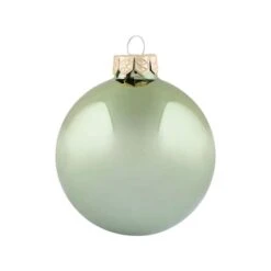 Whitehurst 6ct. 4" Shiny Glass Ball Ornaments Lime Shiny