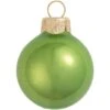 Whitehurst 8ct. 3.25" Pearl Glass Ornaments Lime Pearl -Northlight Shop D385077S 1