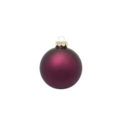 Whitehurst 12ct. 2.75" Matte Glass Ball Ornaments Purple Matte