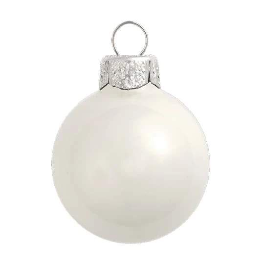 Whitehurst 12ct. 2.75" Shiny Glass Ball Ornaments White Shiny 4 Whitehurst 12ct. 2.75" Shiny Glass Ball Ornaments White Shiny - Image 2