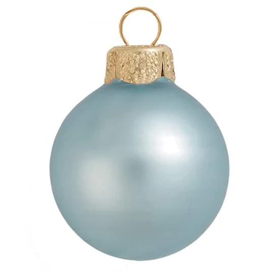 Whitehurst 6ct. 4" Matte Glass Ball Ornaments Baby Blue Matte 3 Whitehurst 6ct. 4" Matte Glass Ball Ornaments Baby Blue Matte