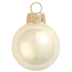 Whitehurst 28ct. 2" Pearl Glass Ball Ornaments Champagne