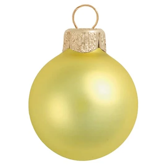 Whitehurst 6ct. 4" Matte Glass Ball Ornaments Yellow Matte 3 Whitehurst 6ct. 4" Matte Glass Ball Ornaments Yellow Matte