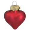 Whitehurst 56ct. 2" Matte Red Glass Heart Ornaments -Northlight Shop D385152S 1