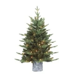 3ft. Pre-LIt Artificial Christmas Tree In Planter, Clear Lights 7 3ft. Pre-LIt Artificial Christmas Tree In Planter, Clear Lights -Northlight Shop D393387S 1 1