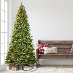 12ft. Pre-Lit Berkshire Fir Artificial Christmas Tree, Clear Lights -Northlight Shop D393424S 3