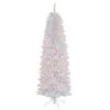 6.5ft. Pre-Lit White Pencil Fraser Fir Artificial Christmas Tree, Multicolor Lights 1 6.5ft. Pre-Lit White Pencil Fraser Fir Artificial Christmas Tree, Multicolor Lights -Northlight Shop D393452S 1