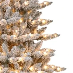 3ft. Pre-Lit Flocked Fraser Fir Artificial Christmas Tree, Clear Lights 9 3ft. Pre-Lit Flocked Fraser Fir Artificial Christmas Tree, Clear Lights -Northlight Shop D393455S 2