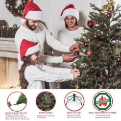 7.5ft. Pre-Lit Hillside Spruce Artificial Christmas Tree, Clear Lights 12 7.5ft. Pre-Lit Hillside Spruce Artificial Christmas Tree, Clear Lights -Northlight Shop D393458S 4