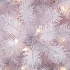 7.5ft. Pre-Lit White Pencil Northern Fir Artificial Christmas Tree, Clear Lights 10 7.5ft. Pre-Lit White Pencil Northern Fir Artificial Christmas Tree, Clear Lights -Northlight Shop D393472S 2