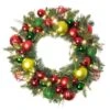 Village Lighting 30" Pre-Lit Festive Holiday Christmas Wreath, Clear LED Lights 1 Village Lighting 30" Pre-Lit Festive Holiday Christmas Wreath, Clear LED Lights -Northlight Shop D403188S 1