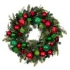 Village Lighting 30" Pre-Lit Christmas Cheer Wreath, Clear LED Lights -Northlight Shop D403201S 1