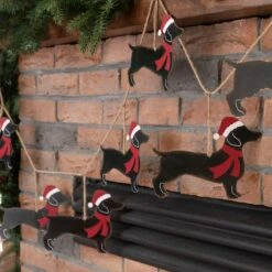 Glitzhome® 6ft. Christmas Dog Garland, 2ct. -Northlight Shop D445236S 4